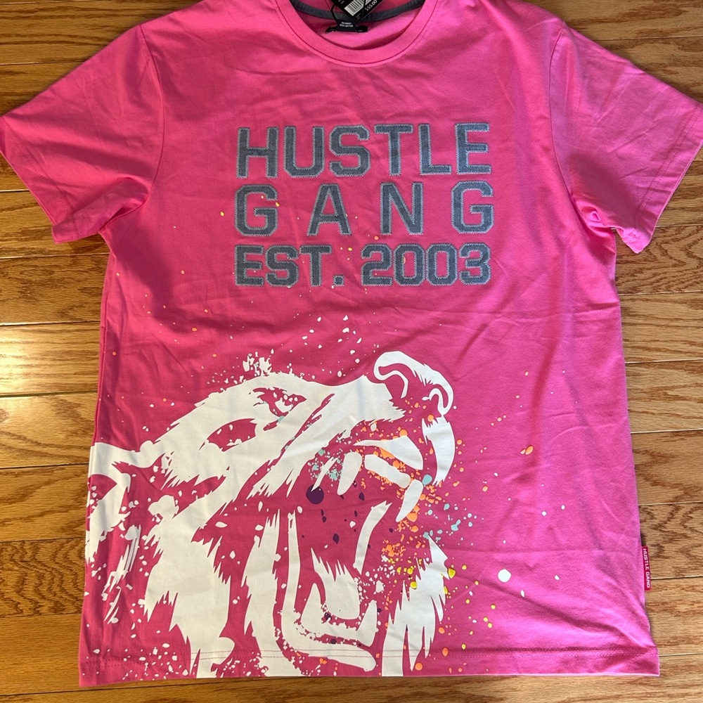 Hustle Gang Pink Short Sleeve Graphic Tee